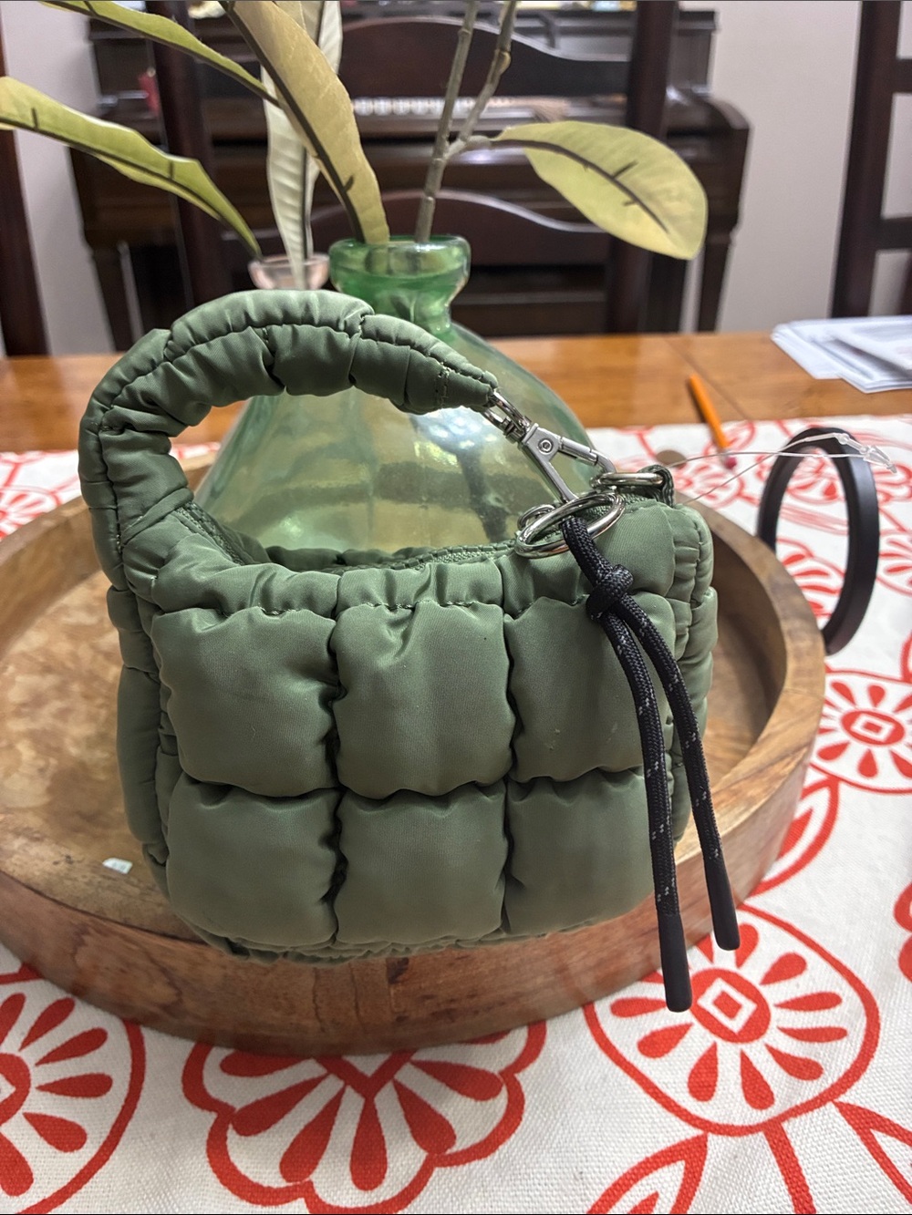 FP Movement by Free People Quilted Mini Top-Handle Bag in Olive